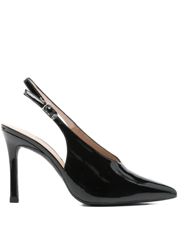 Unisa 90mm Slingback patent-leather Heeled Pumps Black