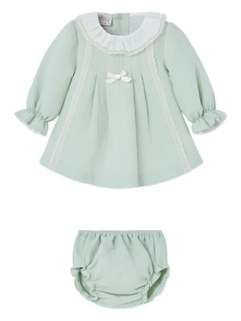 Paz Rodriguez lace-trimmed ruffled dress set (set of two)