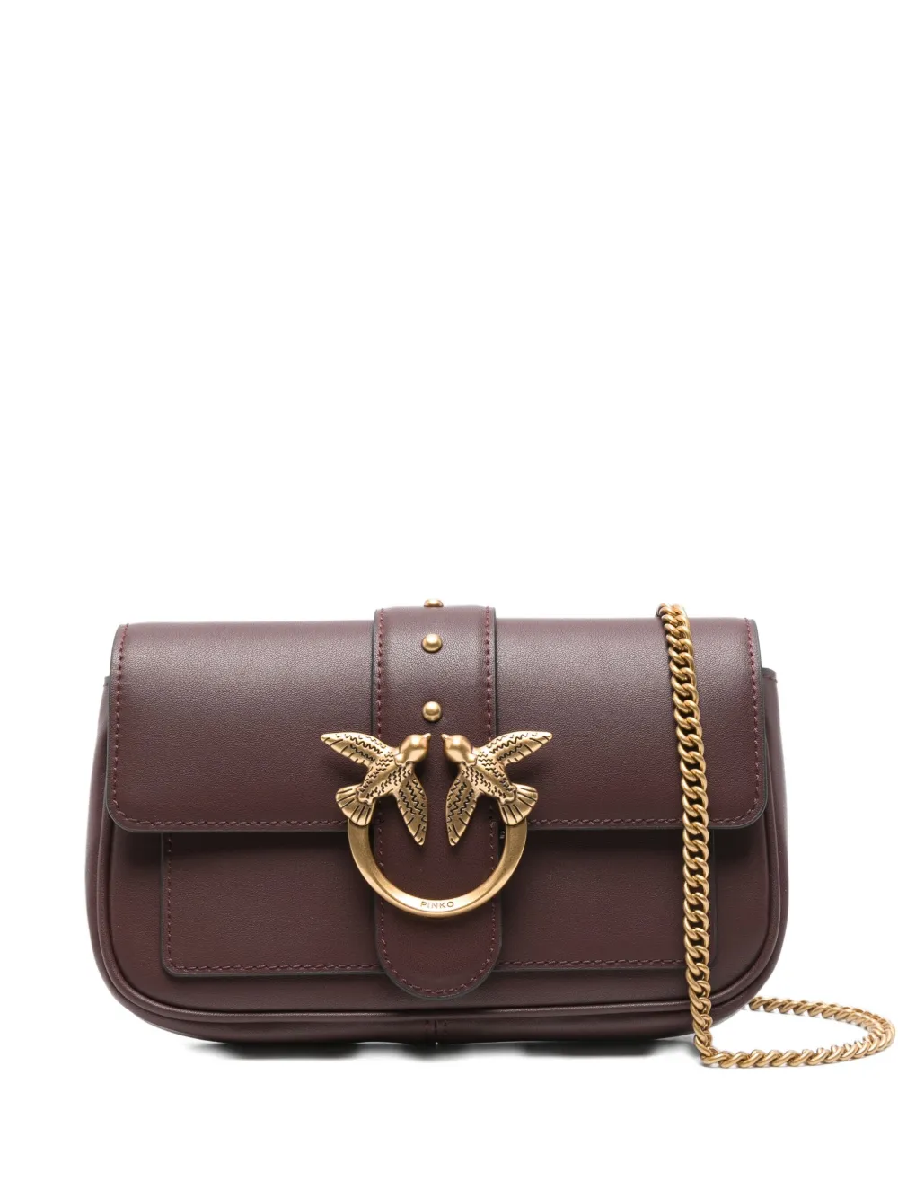 PINKO Love Bag One Simply pocket crossbody bag Bruin