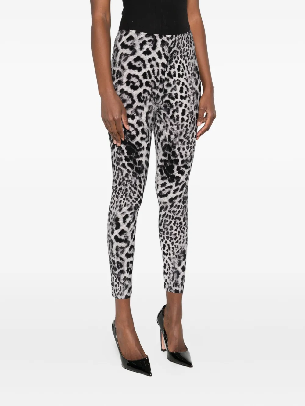 Norma Kamali Leopard-print Leggings In Multi