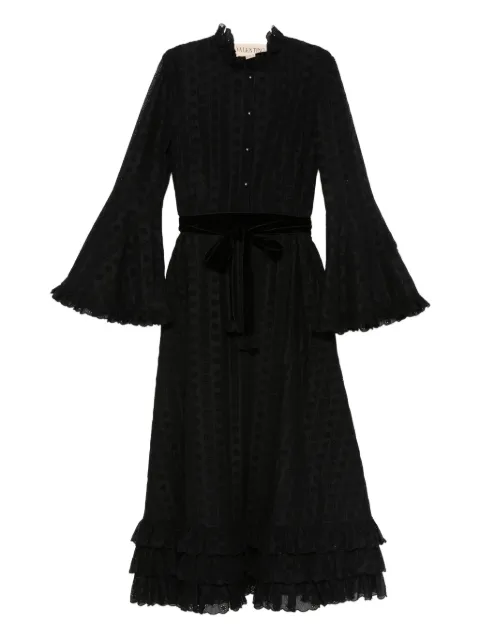 Valentino Garavani ruffled bell-sleeve dress