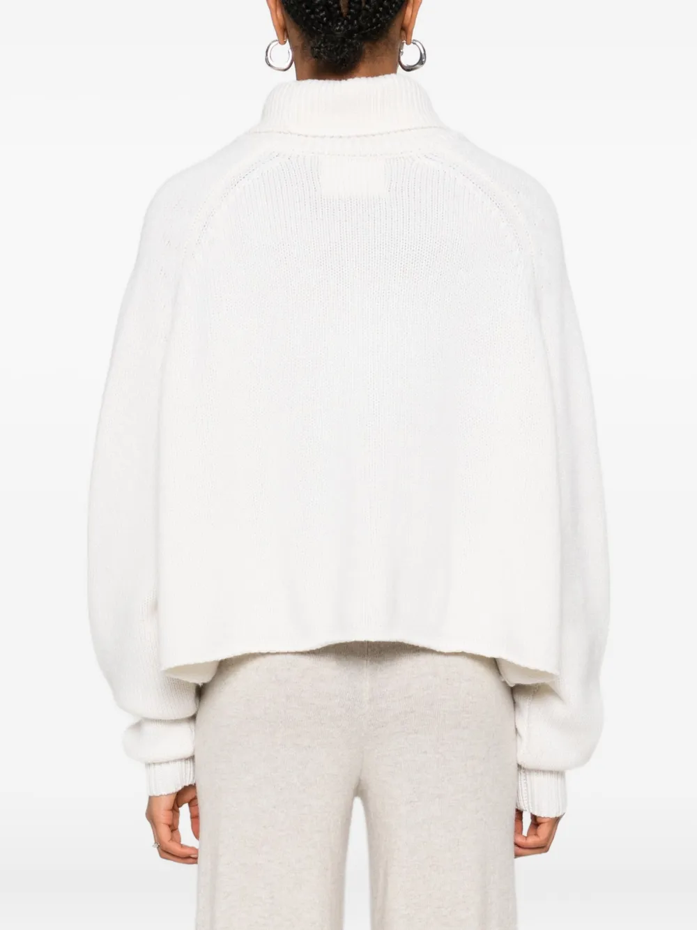 Lisa Yang turtleneck cropped sweater Beige