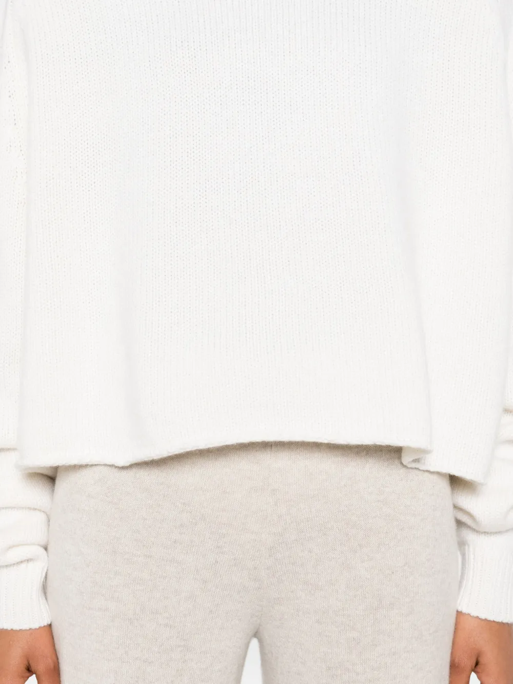 Lisa Yang turtleneck cropped sweater Beige