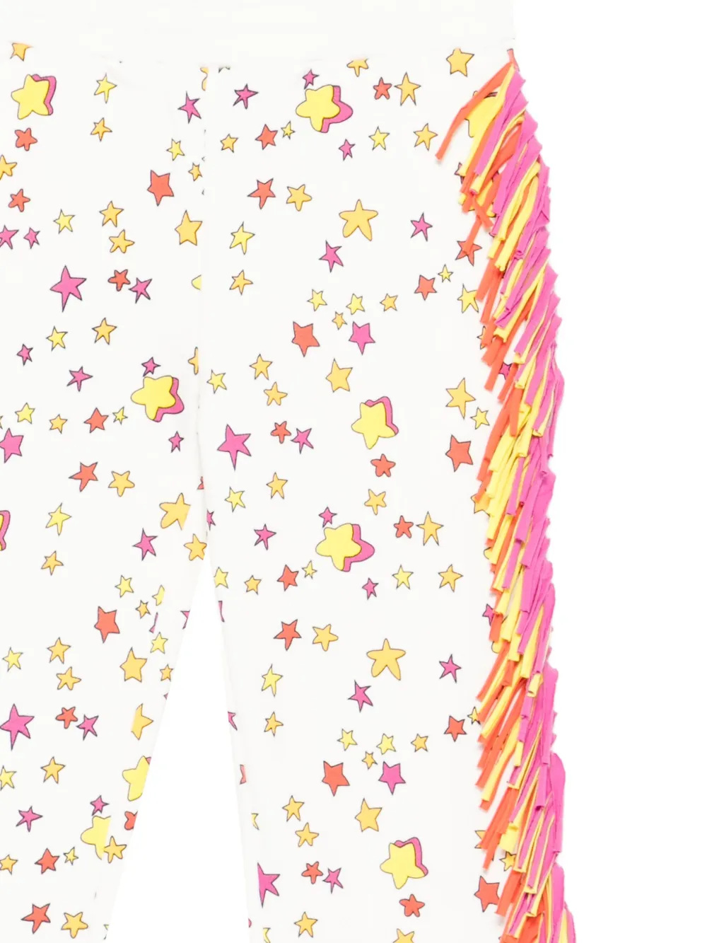 Stella McCartney Kids Broek met sterrenpatroon en franje Wit