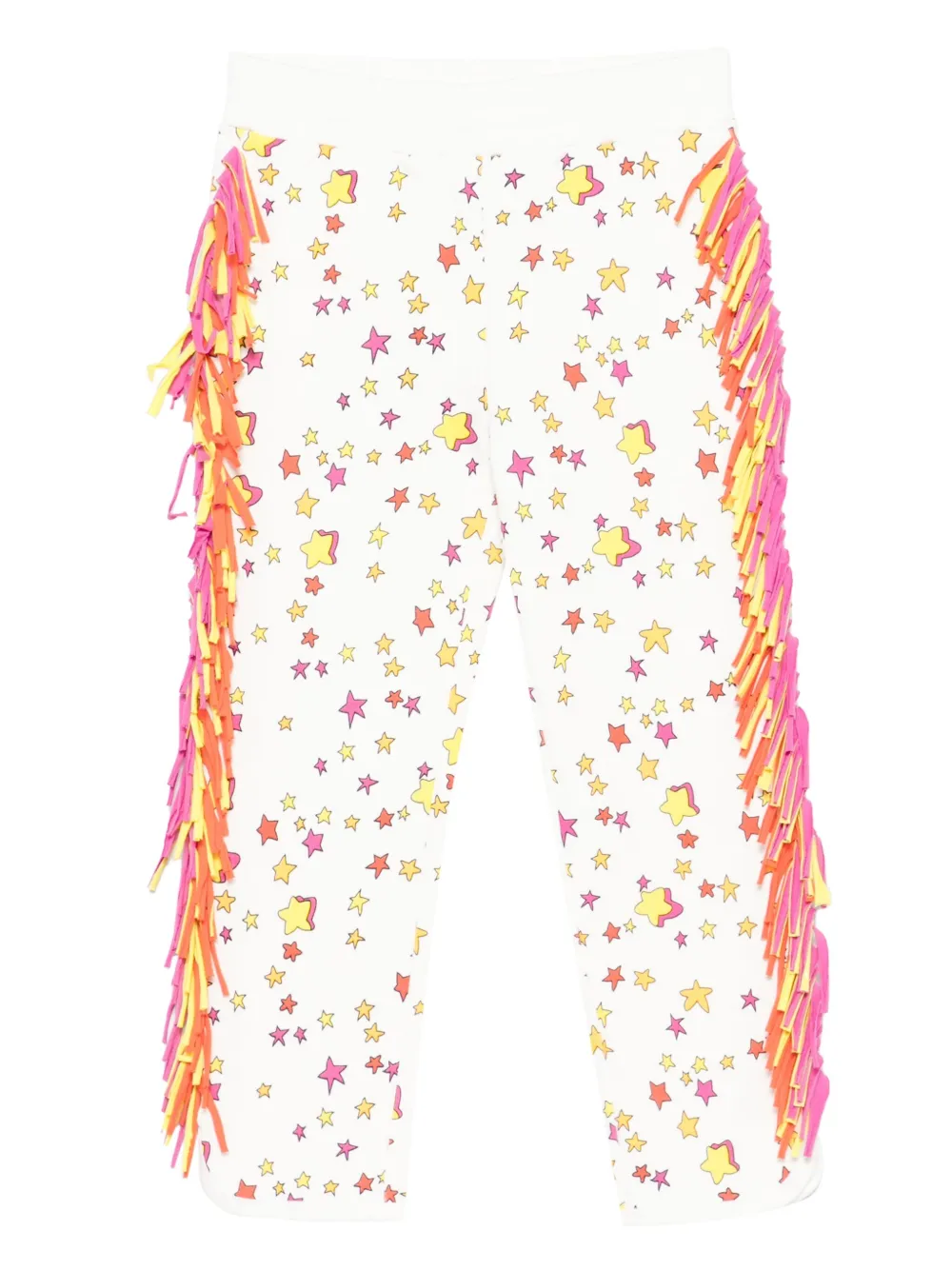 Stella McCartney Kids Broek met sterrenpatroon en franje Wit