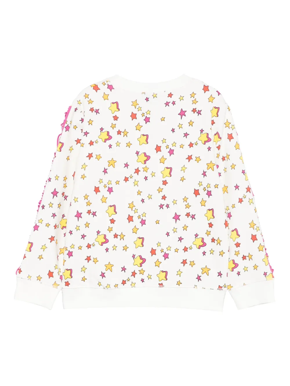 Stella McCartney Kids star-motif fringe sweatshirt Wit