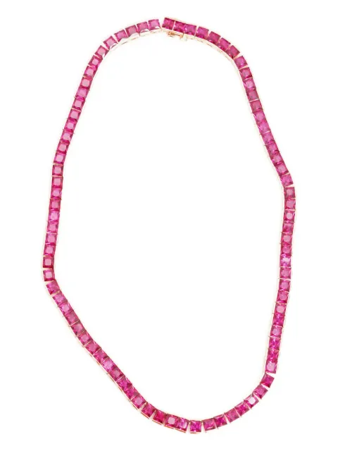 Izabel Display Tennis square necklace