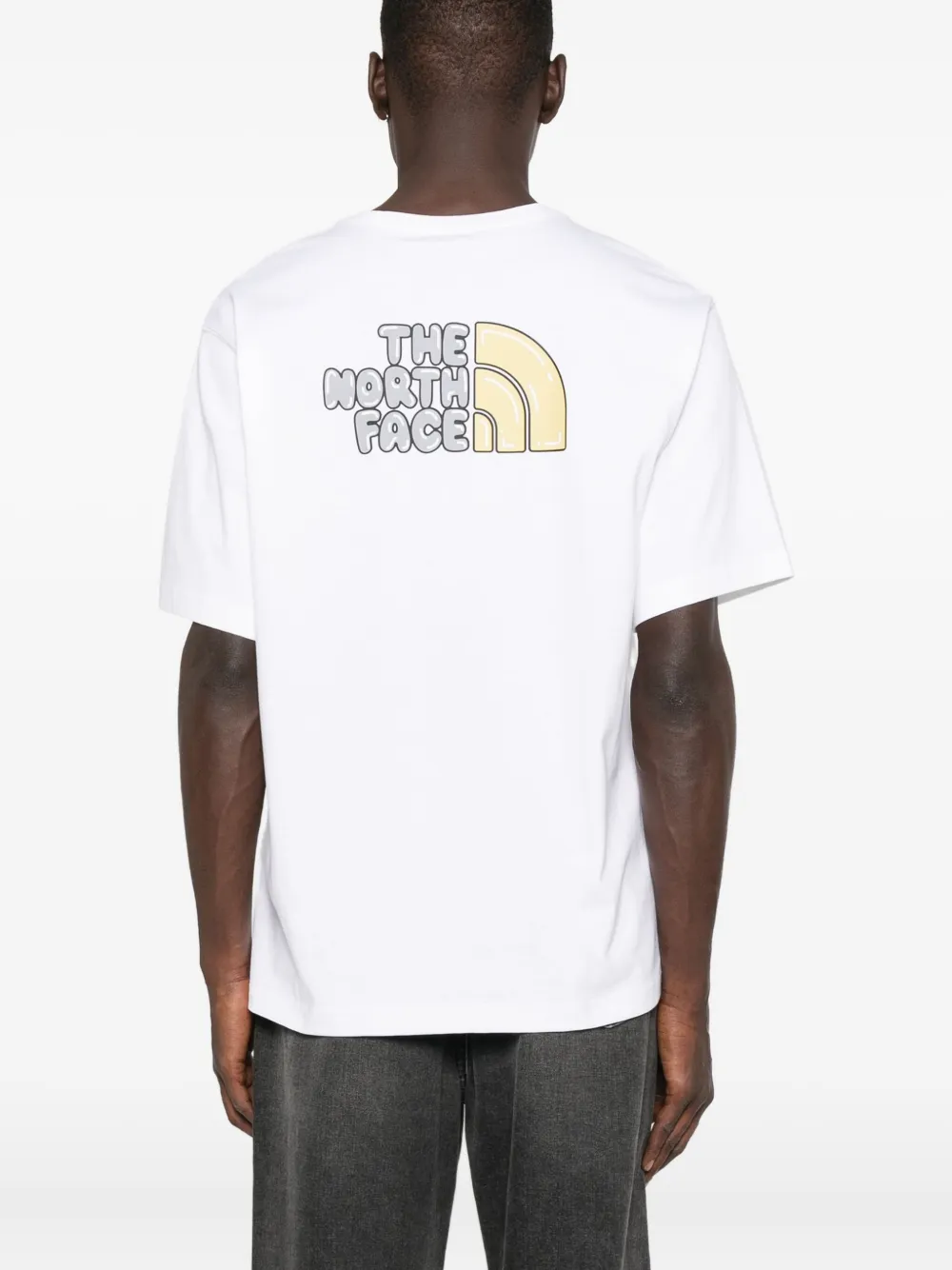 The North Face logo T-shirt Wit