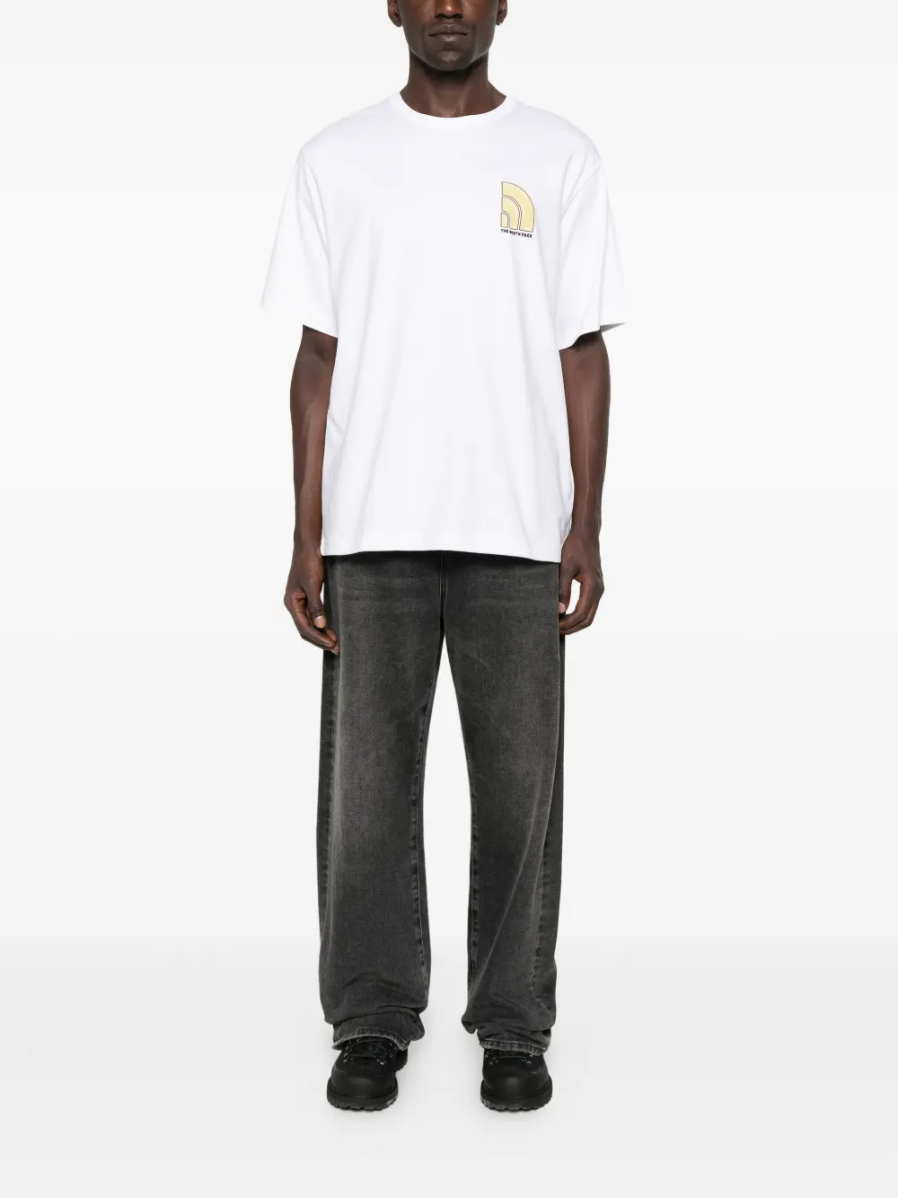 The North Face logo T-shirt Wit