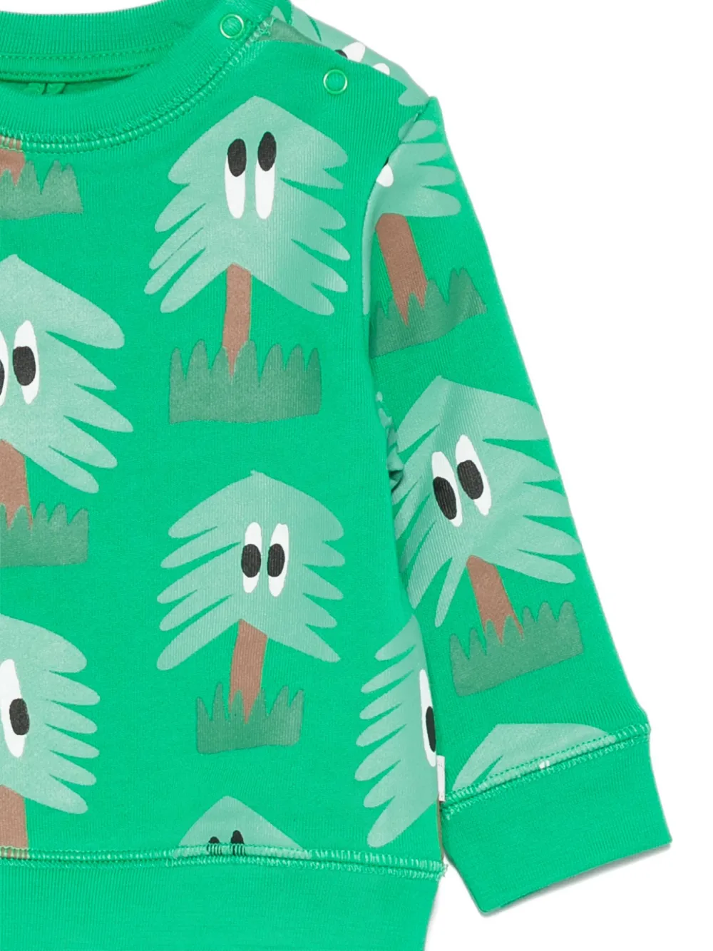 Stella McCartney Kids tree-print sweatshirt Groen