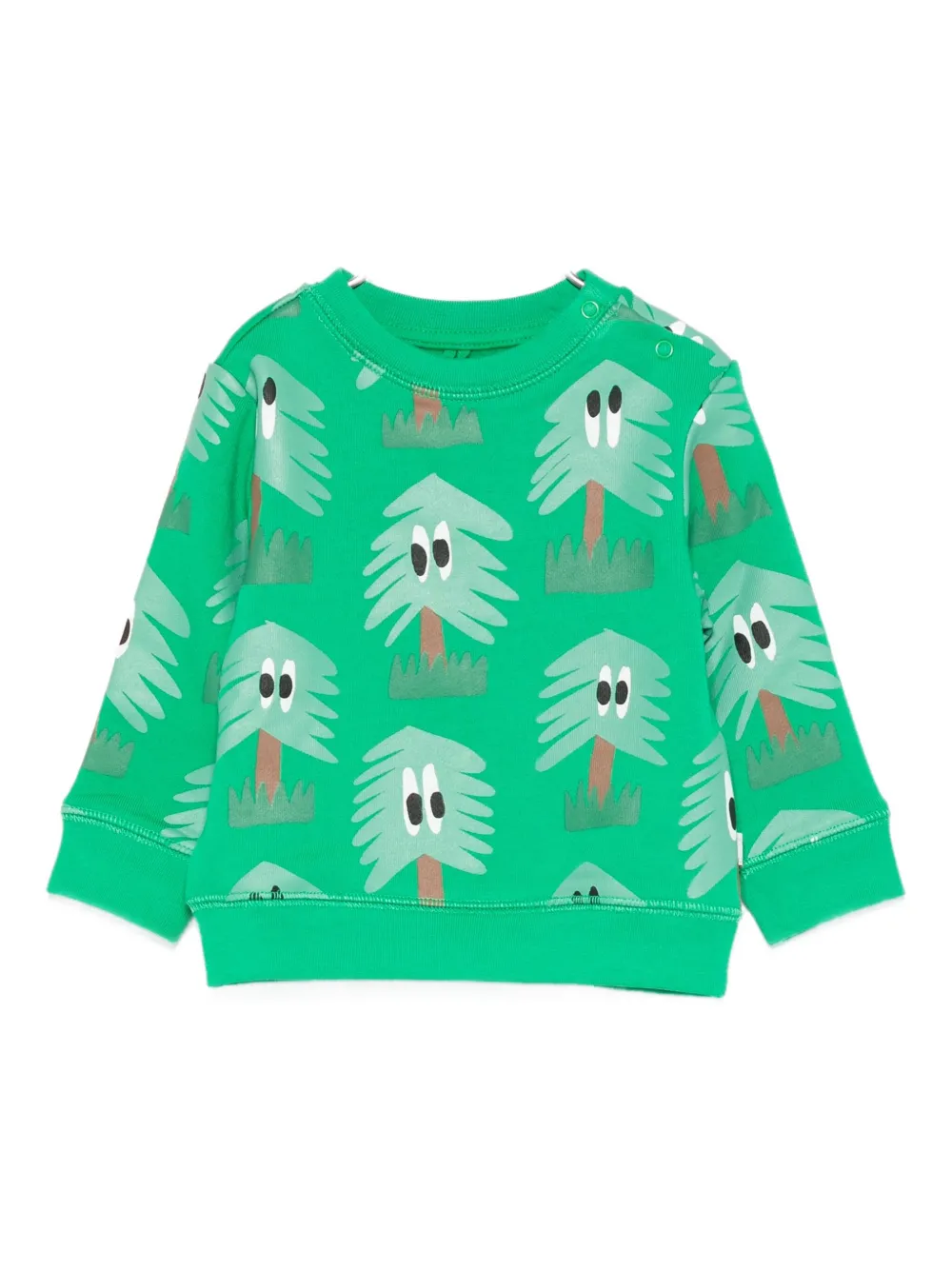 Stella McCartney Kids tree-print sweatshirt Groen