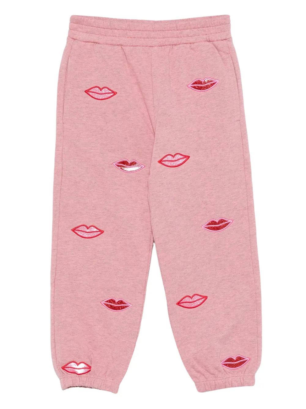 Stella McCartney Kids lip-print sweatpants Roze