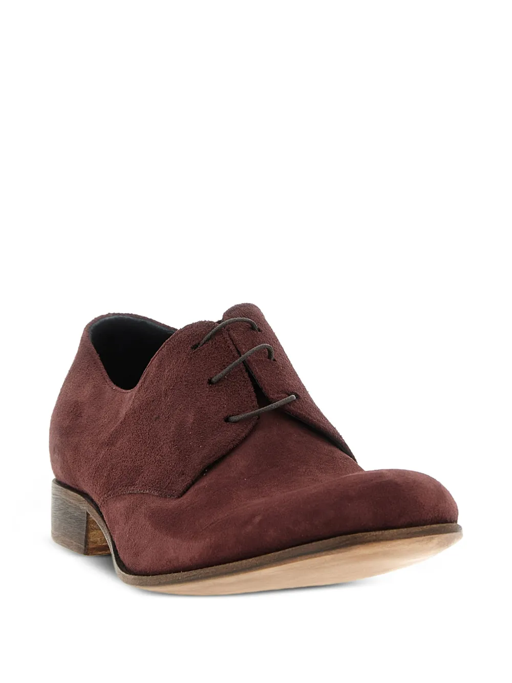 Julian Suede Lace Up Lace Up Shoes Bordeaux In Red