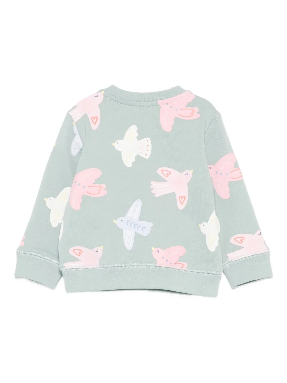 Stella McCartney Kids bird-print sweatshirt Groen