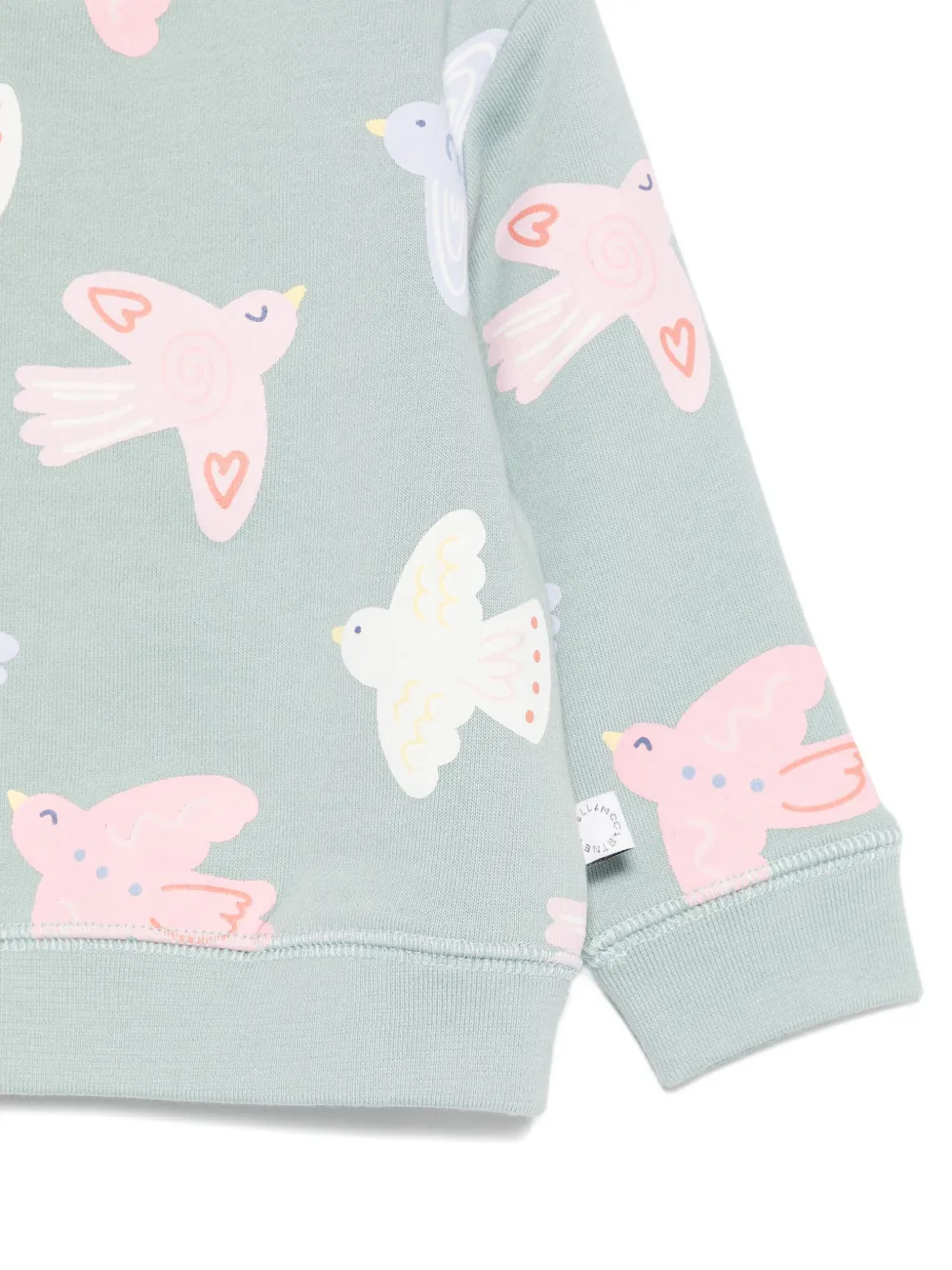 Stella McCartney Kids bird-print sweatshirt Groen