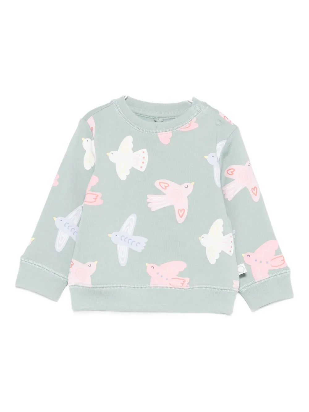 Stella McCartney Kids bird-print sweatshirt Groen