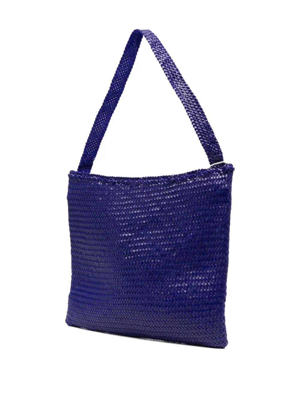 Dragon Diffusion Woven-leather Shoulder Bag In Purple
