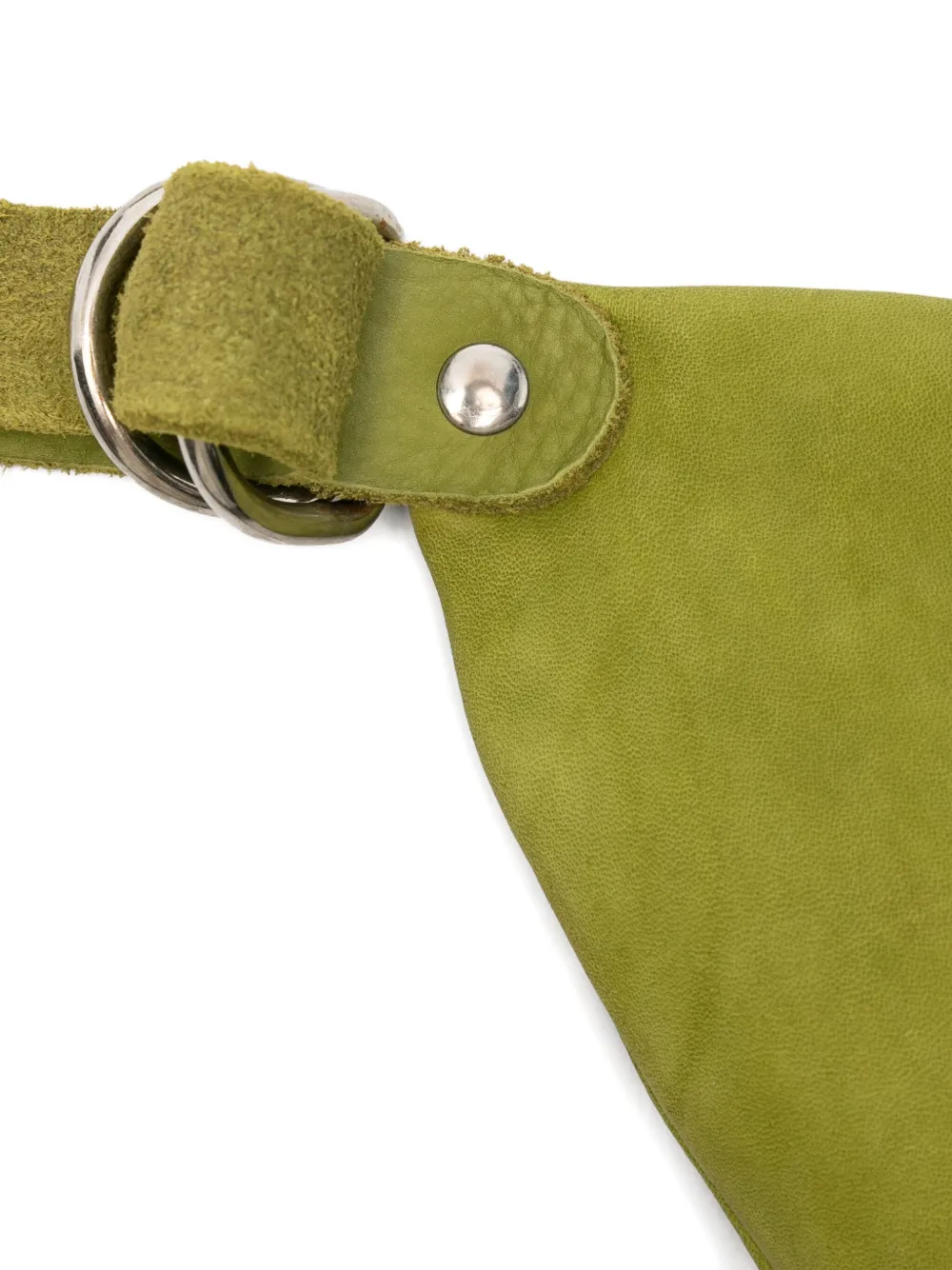Guidi Leather Belt Bag In Green