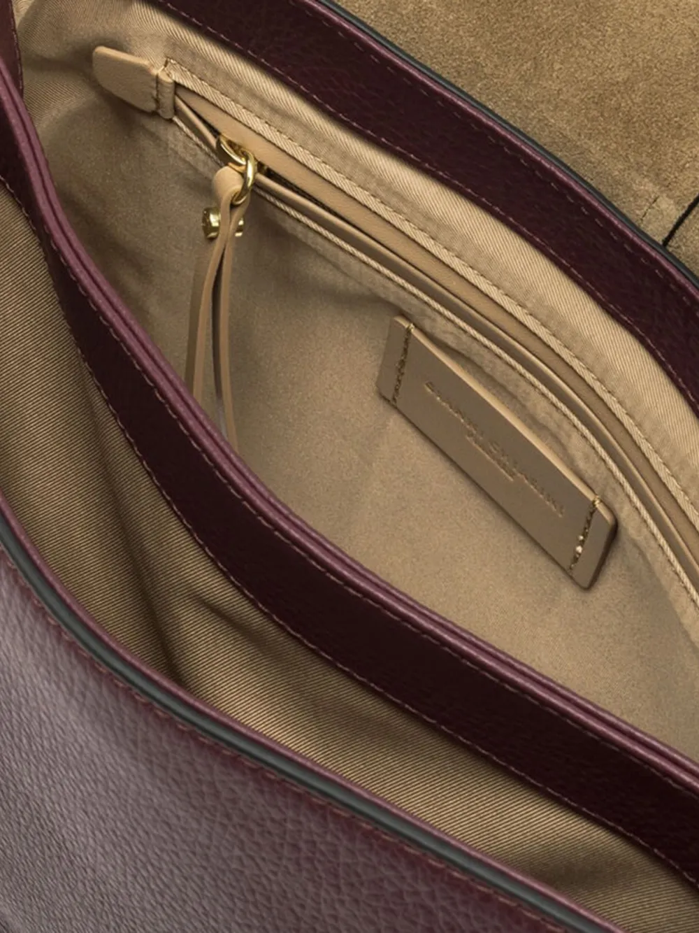 GIANNI CHIARINI Helena ronde leren schoudertas Rood