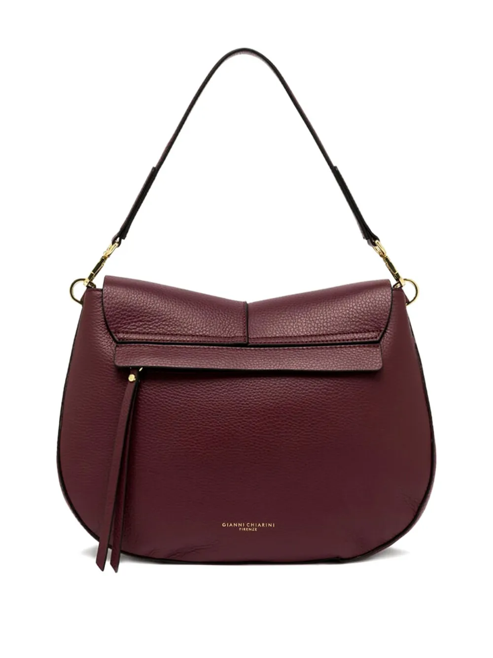 GIANNI CHIARINI Helena ronde leren schoudertas Rood