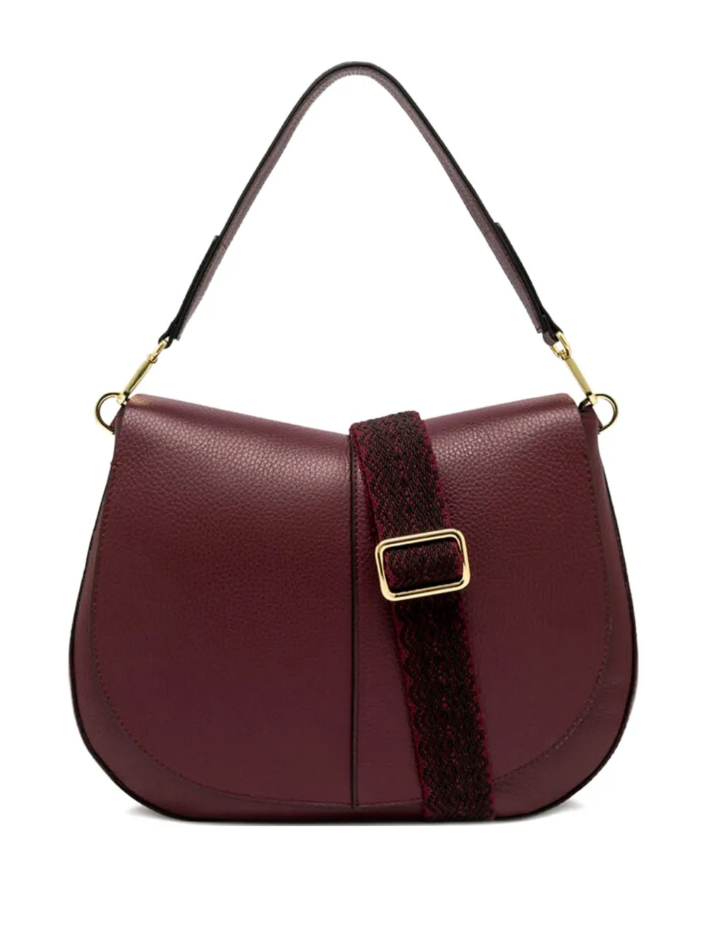 GIANNI CHIARINI Helena Round leather shoulder bag Rood
