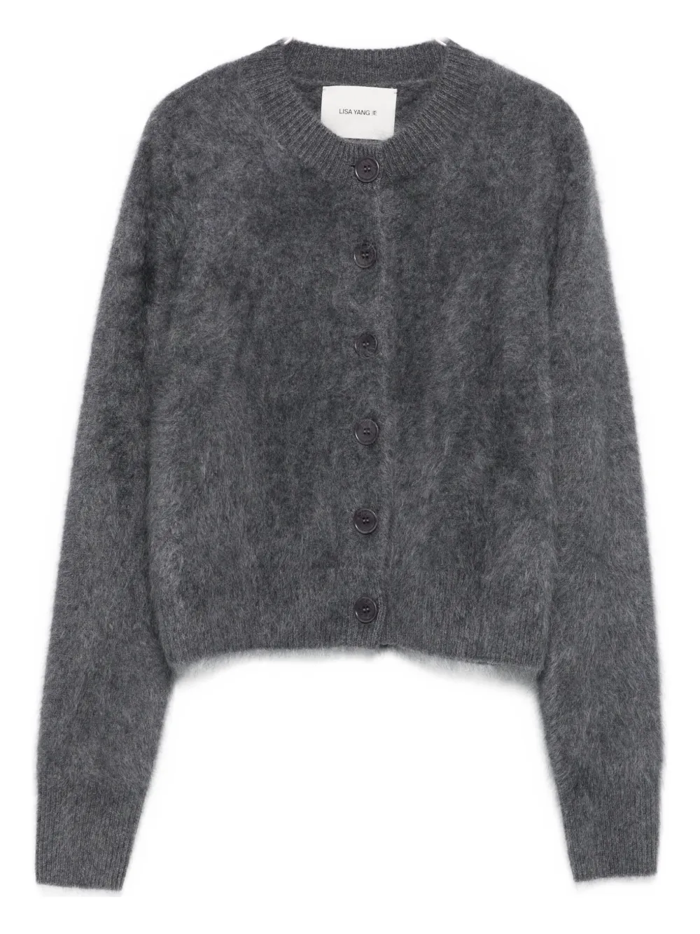 Lisa Yang brushed cashmere cardigan Grijs
