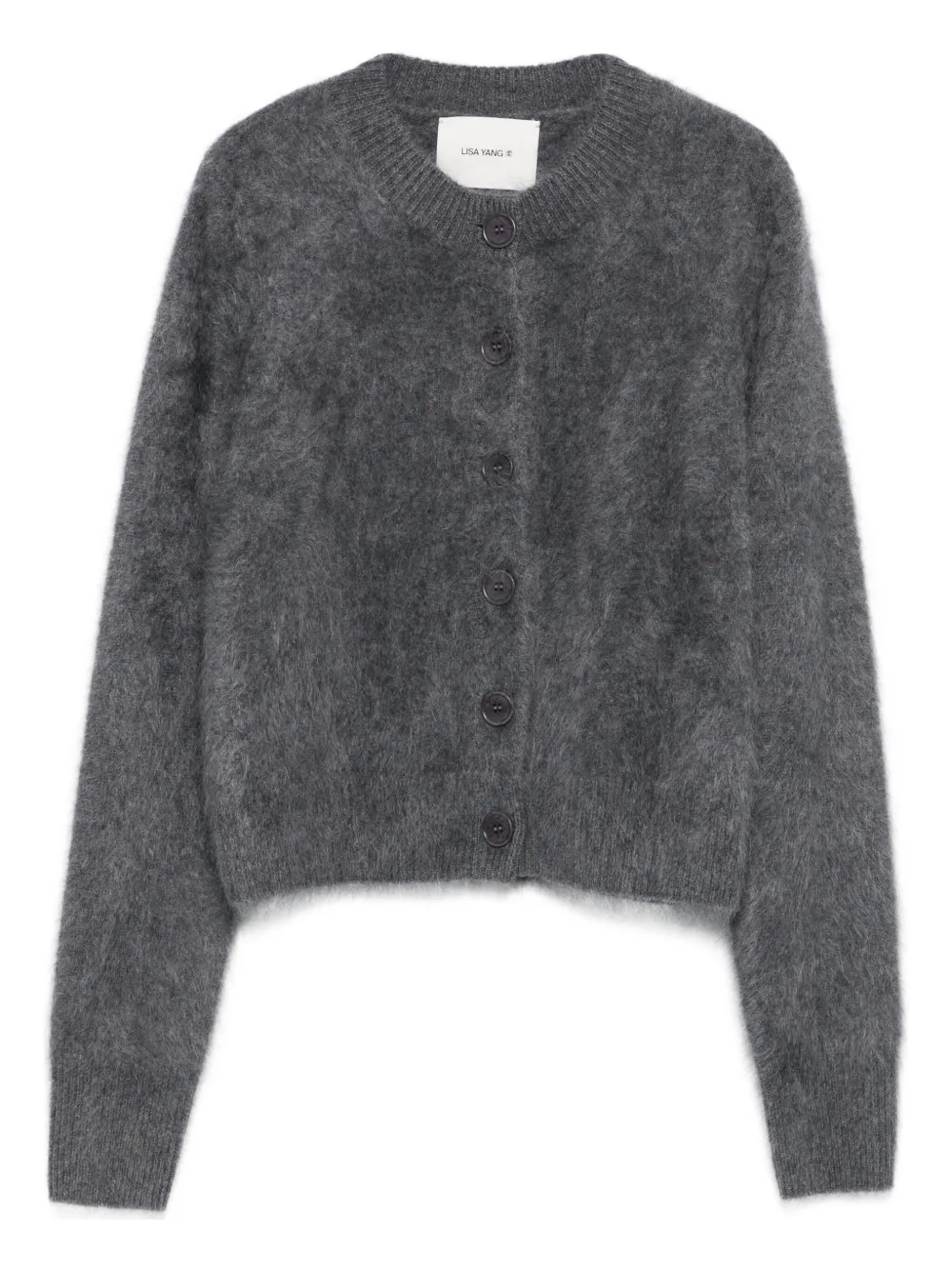 Lisa Yang brushed cashmere cardigan Grijs
