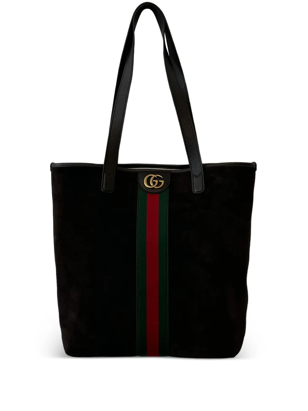Gucci Suède gestreepte shopper Zwart