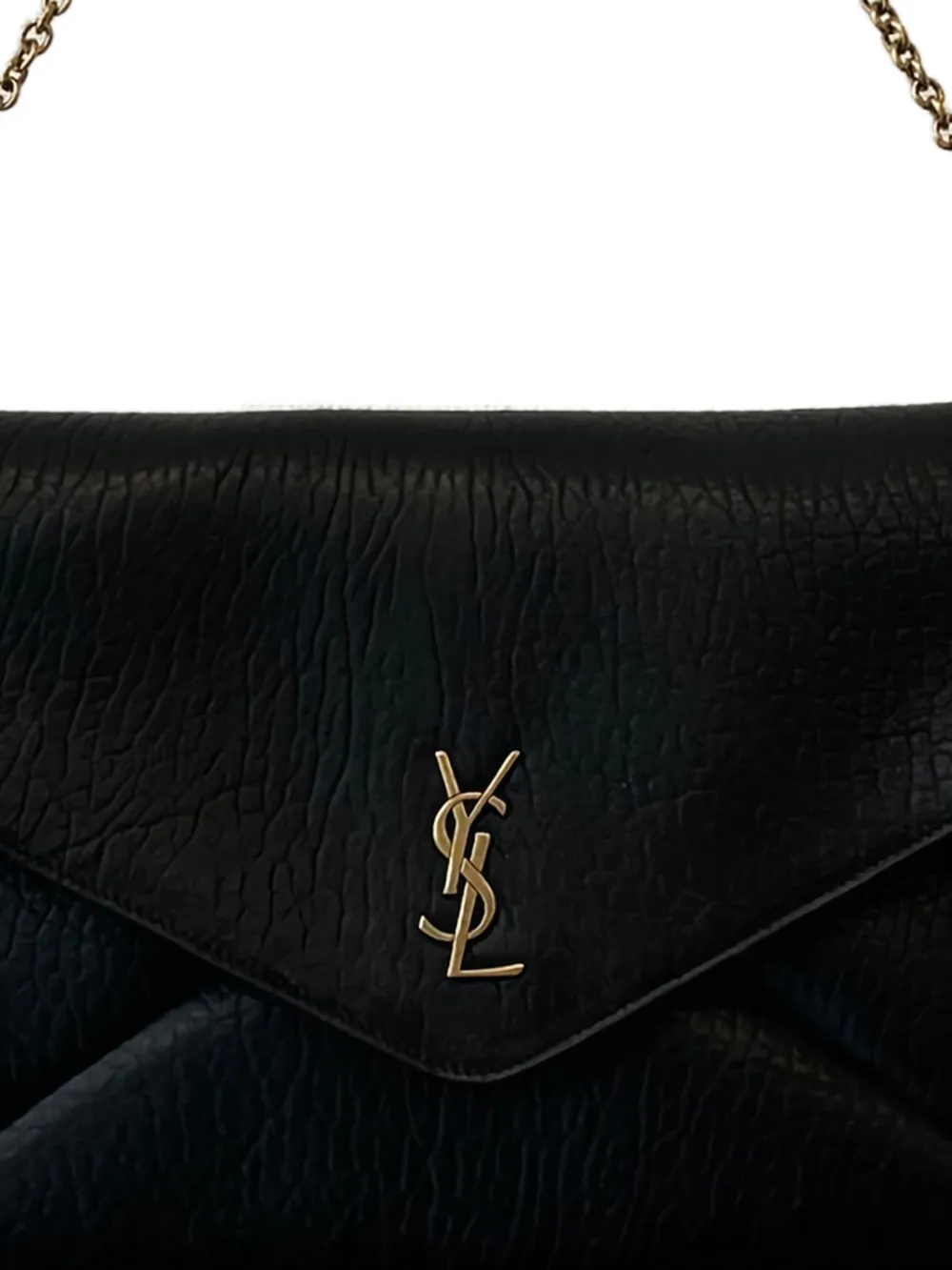 Saint Laurent small Cassandra logo-plaque shoulder bag Zwart