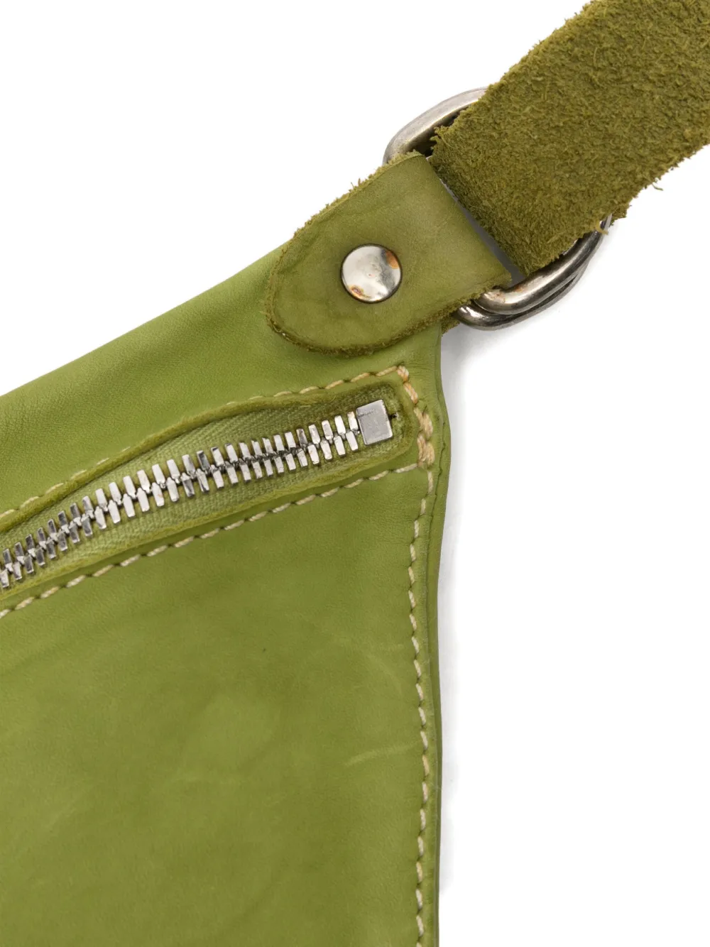 Guidi Zip-fastening Leather Shoulder Bag In Green
