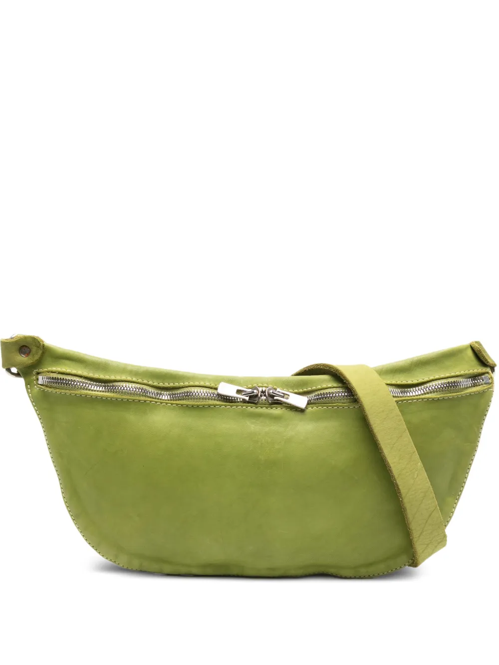 Guidi zip-fastening leather shoulder bag | أخضر | Image 1