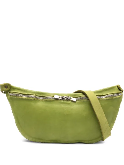 Guidi zip-fastening leather shoulder bag