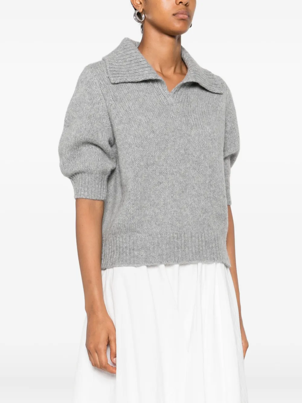 Lisa Yang V-neck jumper Grijs