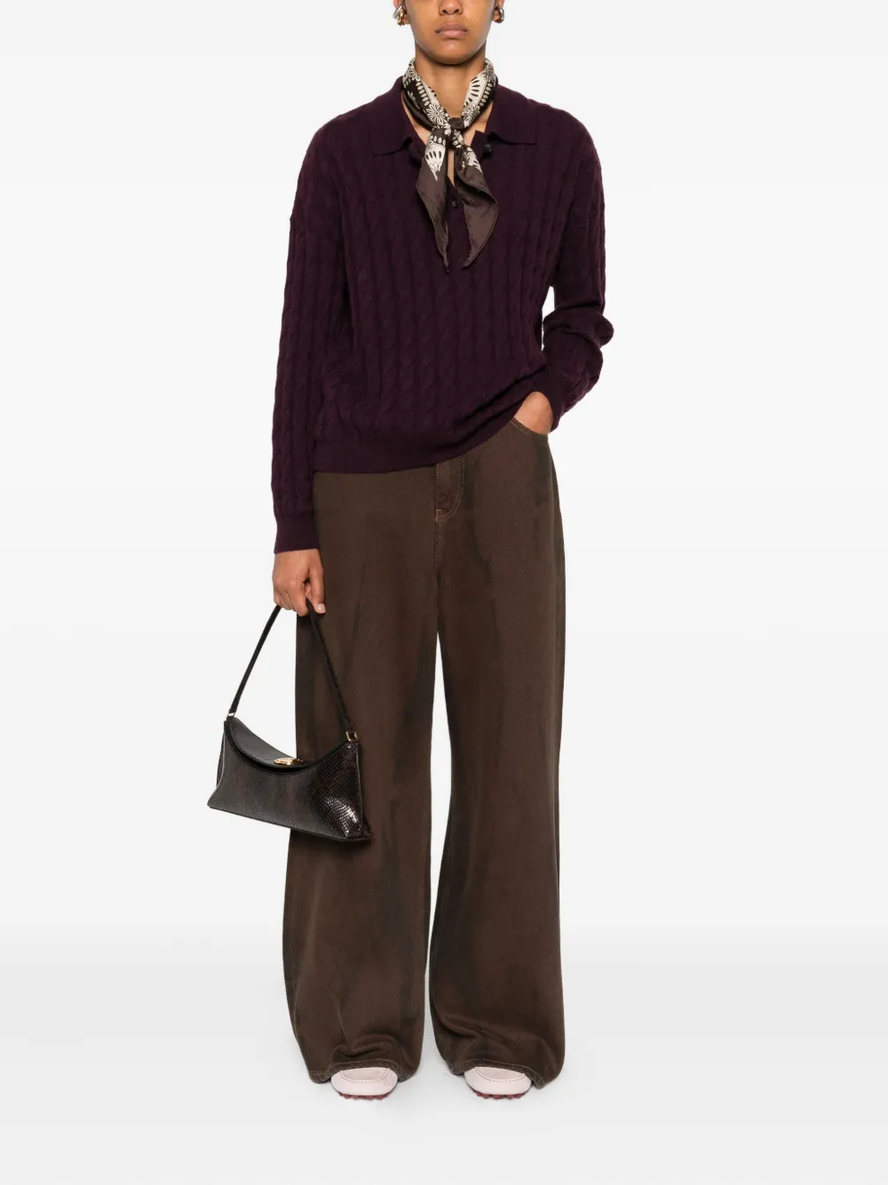 Lisa Yang cable-knit polo-neck jumper | Jumpers | Image 2