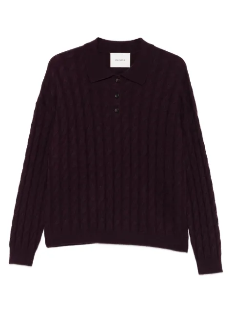 Lisa Yang cable-knit polo-neck jumper