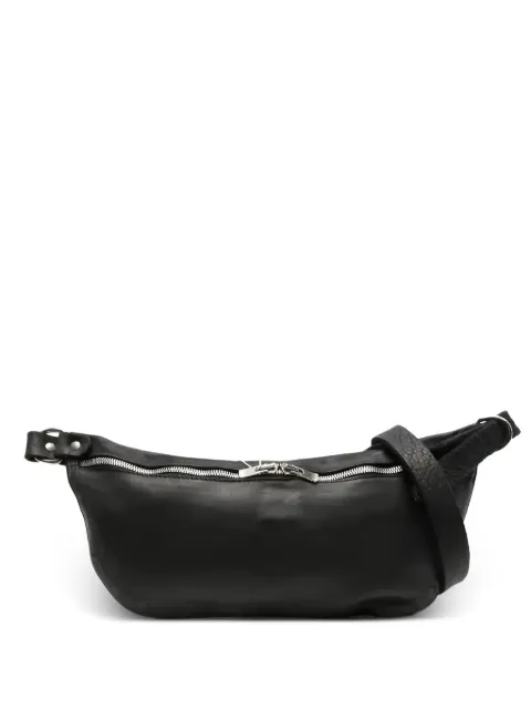 Guidi zip-up shoulder bag