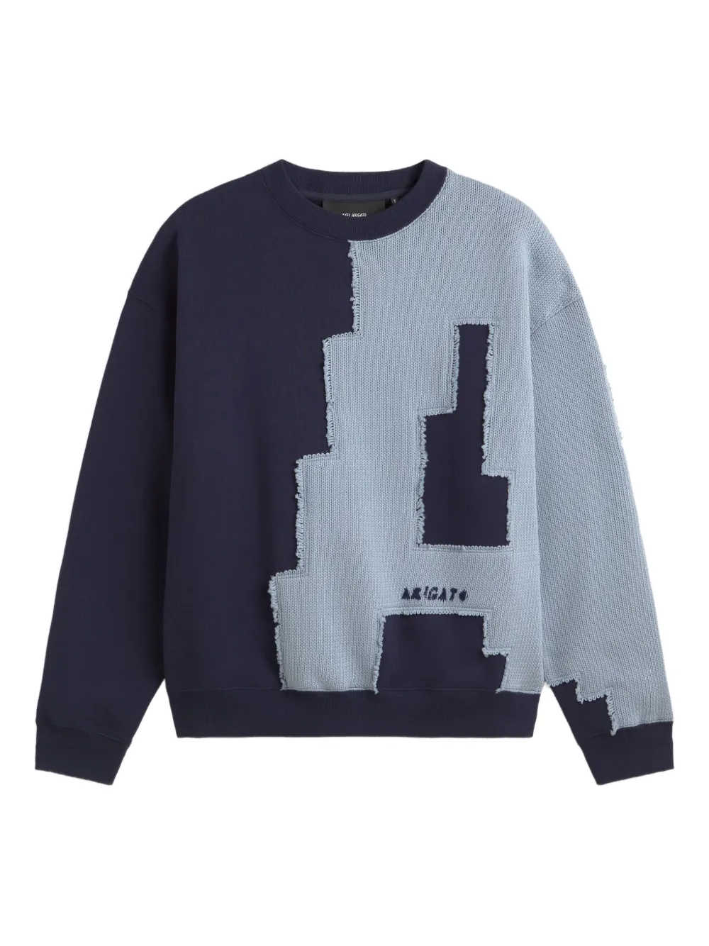 Axel Arigato panelled frayed sweatshirt | Blue | Image 1