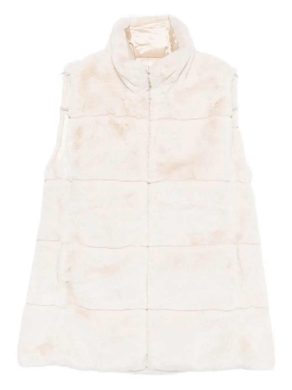 Save The Duck Faux-fur Vest In Neutral