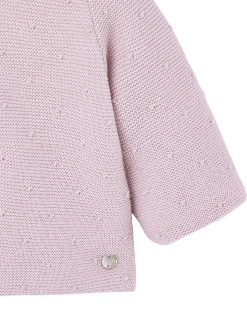 Paz Rodriguez hooded textured knit jacket Paars