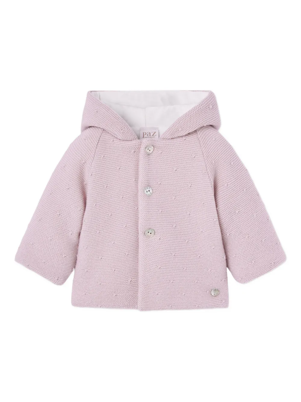 Paz Rodriguez hooded textured knit jacket | Purple | Image 1