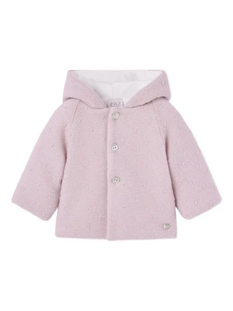 Paz Rodriguez Gebreid jack met capuchon en textuur