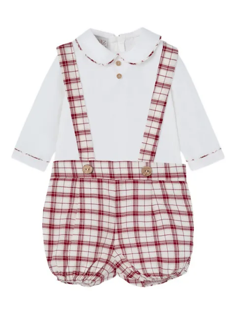 Paz Rodriguez checked suspender-straps short set 
