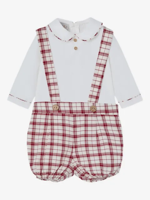 Paz Rodriguez checked suspender-straps short set 