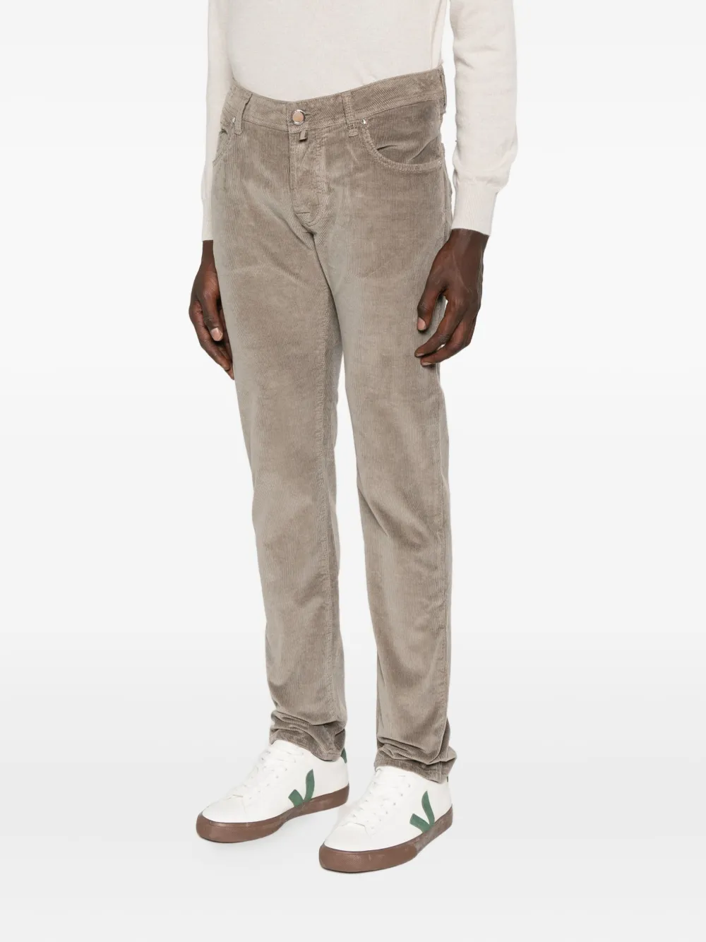 Jacob Cohen Corduroy Five-pocket Trousers In Brown