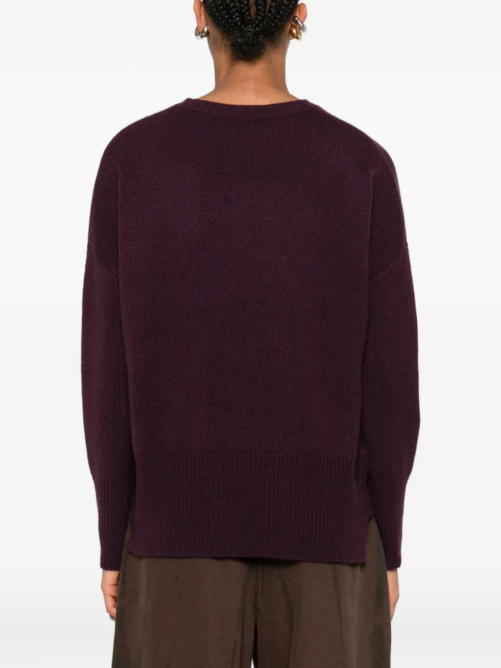 Lisa Yang round-neck cashmere sweater Paars