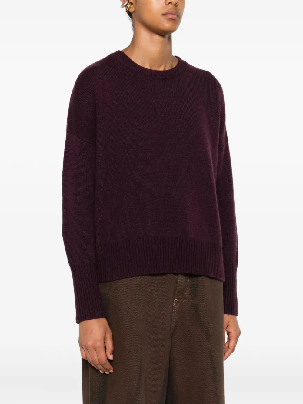 Lisa Yang round-neck cashmere sweater Paars