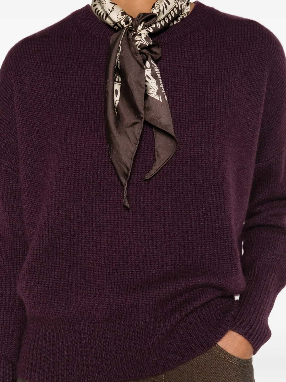 Lisa Yang round-neck cashmere sweater Paars