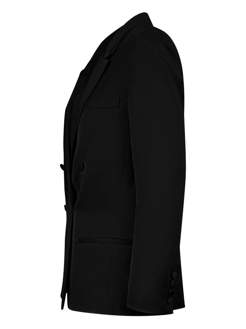 Lapointe Double-breasted Blazer In Black