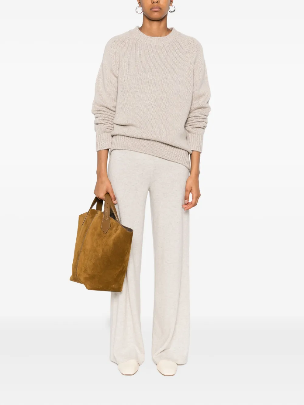 Lisa Yang raglan-sleeve cashmere sweater Beige