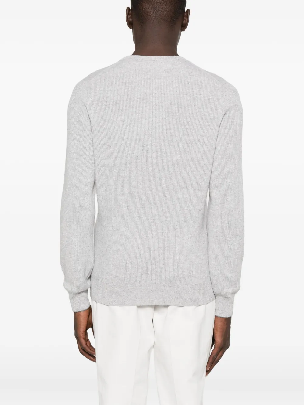 Brunello Cucinelli ribbed cashmere sweater Grijs